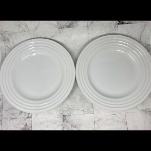 Le Creuset 10" White Salad Plates Set of 2